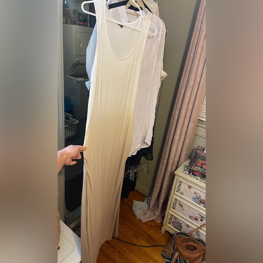 HAMPTONS Are Calling Cream Tan Ombré Maxi Dress XL